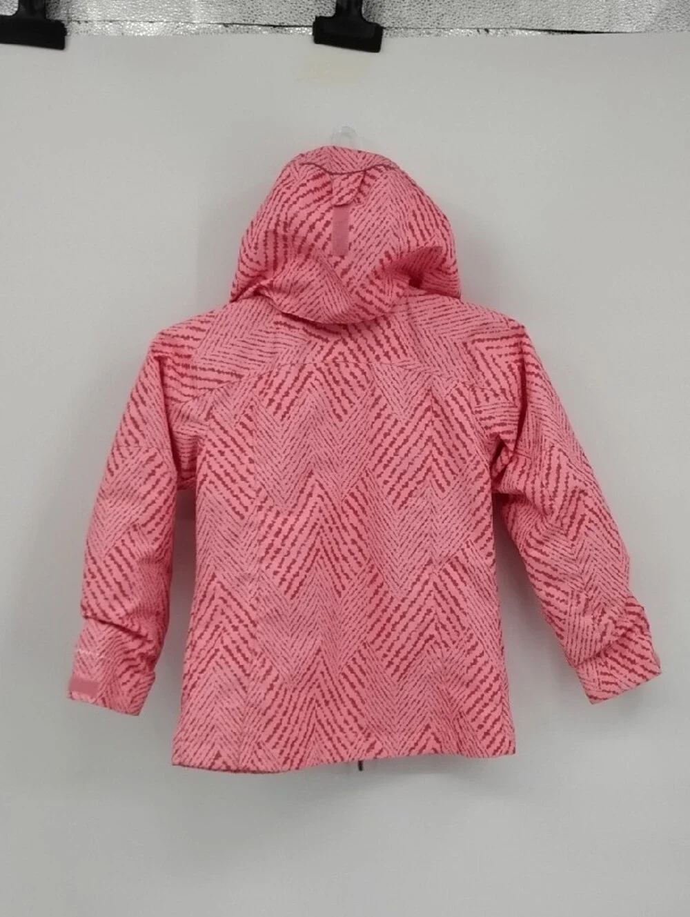 Columbia Interchange Omni-heat Omni-tech Coat Pink Patterned Hooded S 7/8